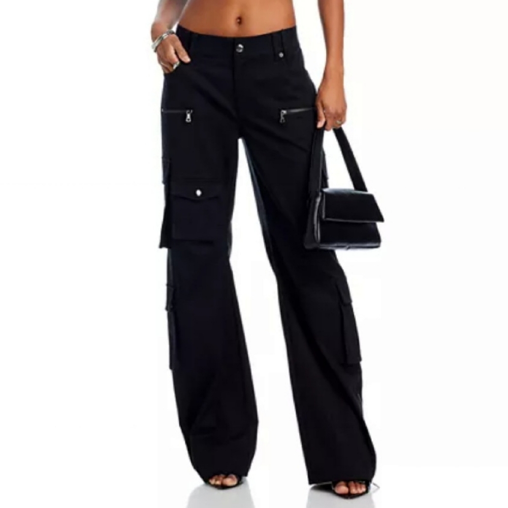 ALICE + OLIVIA Black Cargo Pants - Picture 2 of 10
